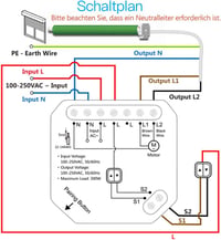LoraTap WiFi okos beépíthető relé modul redőny és függöny vezérléshez 4db 5