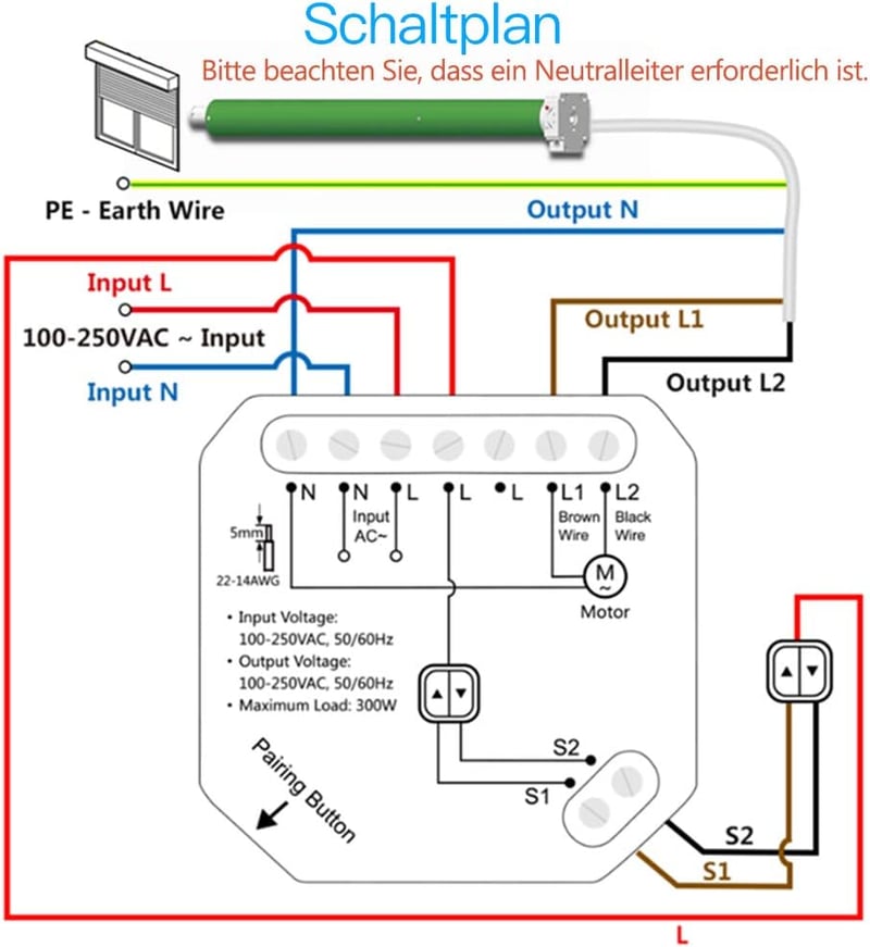 LoraTap WiFi okos beépíthető relé modul redőny és függöny vezérléshez 4db
