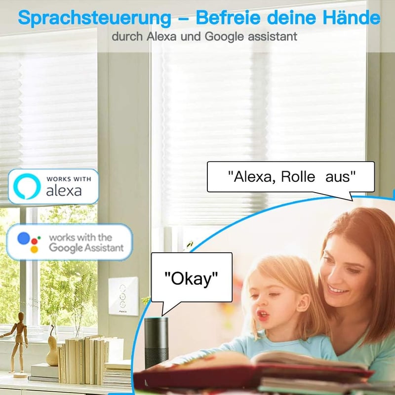 LoraTap WiFi okos beépíthető relé modul redőny és függöny vezérléshez 4db