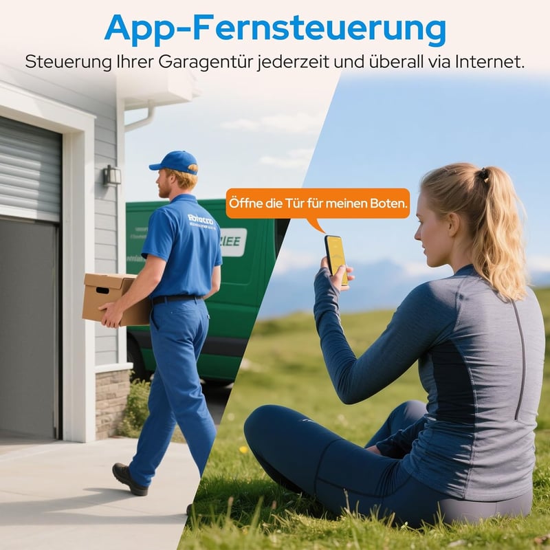 LoraTap WiFi Okos Garázskapu Nyitó és Vezérlő - Reed Szenzoros Relé Modul, Smart Life/Tuya App, Alexa Hangvezérlés, 15 Perces Telepítés