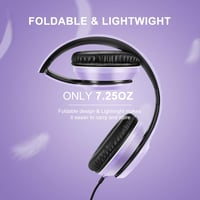 LORELEI X8 Fejhallgató Mikrofonnal, Összecsukható, Sötétlila, 3.5mm Jack 4