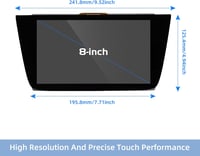 LORPHEIR 8" LCD Érintőképernyő Vauxhall Astra K Rádió Navigációhoz - LQ080Y5DZ06/LQ080Y5DZ10 Uconnect Kijelző Csere, Fekete 4