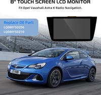 LORPHEIR 8" LCD Érintőképernyő Vauxhall Astra K Rádió Navigációhoz - LQ080Y5DZ06/LQ080Y5DZ10 Uconnect Kijelző Csere, Fekete 2