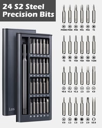 Los Gatos Precíziós Csavarhúzó Készlet 24 Bittel - Telefon, Laptop, PC Javításhoz - 25-in-1 Grey 4