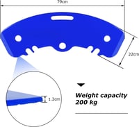 LOSCHEN Áthelyezési Tábla Fogantyúval Kék - Kerekesszékből Ágy Fürdőkád Wc-re - Blue 5