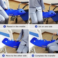 LOSCHEN Áthelyezési Tábla Fogantyúval Kék - Kerekesszékből Ágy Fürdőkád Wc-re - Blue 4