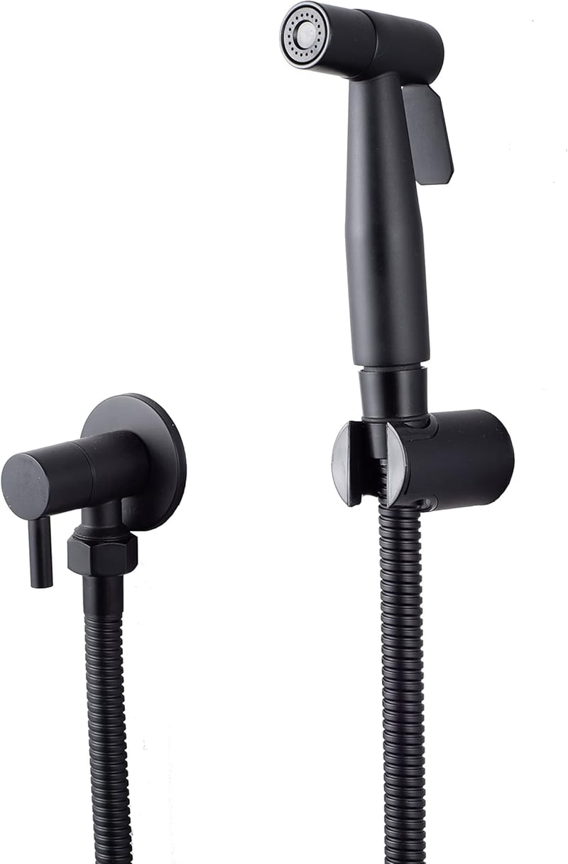 LOSCHEN Bidet Kézi Zuhanyfej Rozsdamentes Acél Fekete WC Bidé Spray