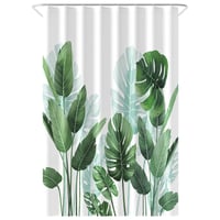 Loti Living Zavjesa za tuš otporna na plijesan 120x200 cm Strelitzia od poliestera s prstenovima za kadu 1