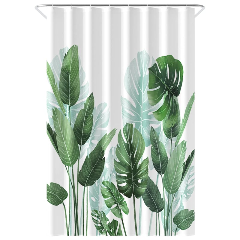 Loti Living Zavjesa za tuš otporna na plijesan 120x200 cm Strelitzia od poliestera s prstenovima za kadu
