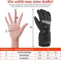 Mănuși încălzite LOTTBUTY cu baterii 7.4V 2x5000mAh, 4 trepte de temperatură, impermeabile, pentru motociclism, ciclism și schi, unisex 4