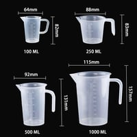 Lottogo 4 részes mérőpohár szett 100-1000 ml műanyag fogantyúval 2