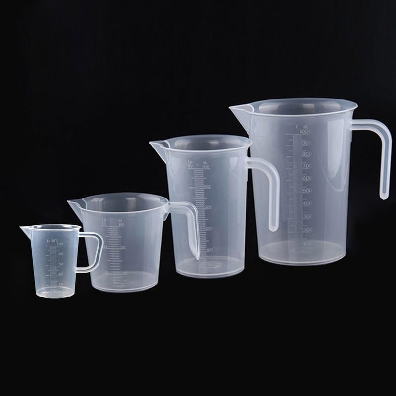 Lottogo 4 részes mérőpohár szett 100-1000 ml műanyag fogantyúval