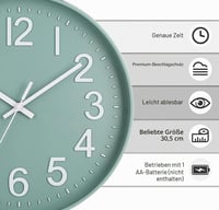 Lottogo Falióra 30 cm Nagy Modern Falióra Irodába Nappaliba Konyhába Iskolába Gyerekszobába 4