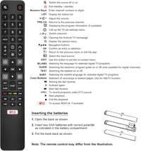 Loutoc Univerzális Távirányító TCL Smart TV-hez - Helyettesítő Távirányító TCL Android/Google TV Készülékekhez, 2 AAA Elemmel Működik

AI: I 5