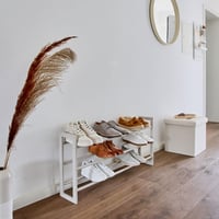 LOVE IT STORE IT LOFT 3-poschodový rozšíriteľný stojan na topánky, kov a drevo, na 15 párov topánok, sivý 5