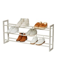LOVE IT STORE IT LOFT 3-poschodový rozšíriteľný stojan na topánky, kov a drevo, na 15 párov topánok, sivý 1