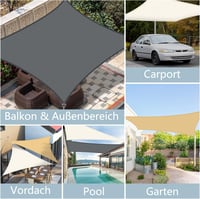 LOVE STORY téglalap napvitorla HDPE 95% UV védelemmel - antracit - 2x3 m 6