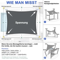 Pânză de umbrire impermeabilă LOVE STORY cu protecție UV 95%, antracit - 3x6 m 5