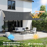 Pânză de umbrire impermeabilă LOVE STORY cu protecție UV 95%, antracit - 3x6 m 3