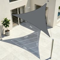 Love Story trokutasto sjenilo 3x3x3 m vodootporno UV95% zaštita od sunca za balkon i terasu 5