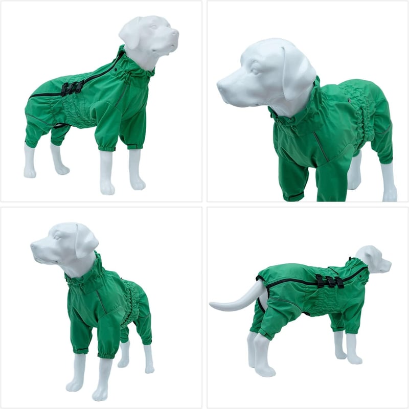 lovelonglong Vízálló Kutyakabát Reflektoros Zöld 5XL