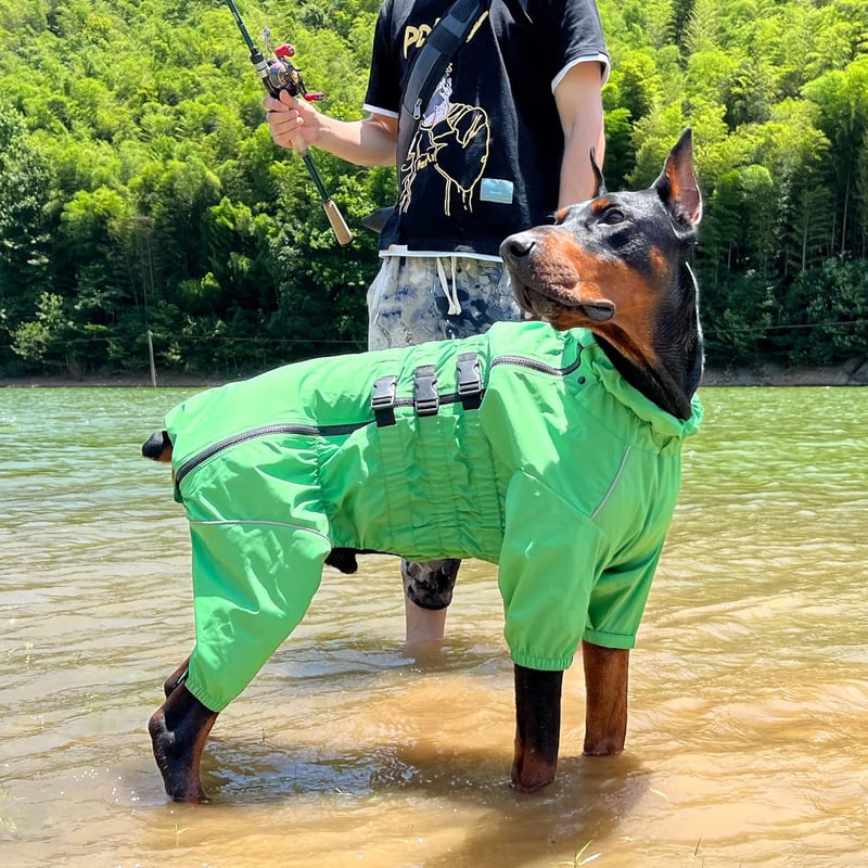 lovelonglong Vízálló Kutyakabát Reflektoros Zöld 5XL