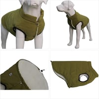 Lovelonglong Vízálló Téli Kutyakabát Fleece Béléssel Army Zöld L 3