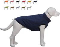 Lovelonglong Vízálló Téli Kutyamellény Fleece Béléssel Gombos Sötétkék 2XL 1