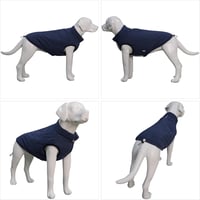 Lovelonglong Vízálló Téli Kutyamellény Fleece Béléssel Gombos Sötétkék 2XL 9