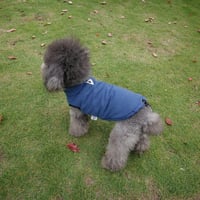 Lovelonglong Vízálló Téli Kutyamellény Fleece Béléssel Gombos Sötétkék 2XL 7