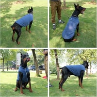 Lovelonglong Vízálló Téli Kutyamellény Fleece Béléssel Gombos Sötétkék 2XL 5