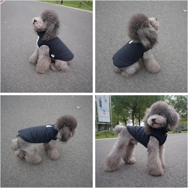 Lovelonglong Vízálló Téli Kutyamellény Fleece Béléssel Fekete XL