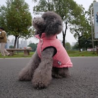 Lovelonglong Vízálló Téli Kutyamellény Fleece Béléssel Gomb Nélkül Pink XL 9