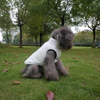 Lovelonglong Vízálló Téli Kutyamellény Fleece Béléssel - Gomb Stílusú Kutyakabát Krém M 8
