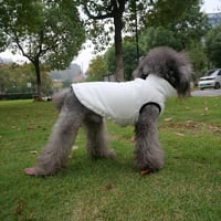 Lovelonglong Vízálló Téli Kutyamellény Fleece Béléssel - Gomb Stílusú Kutyakabát Krém M 6