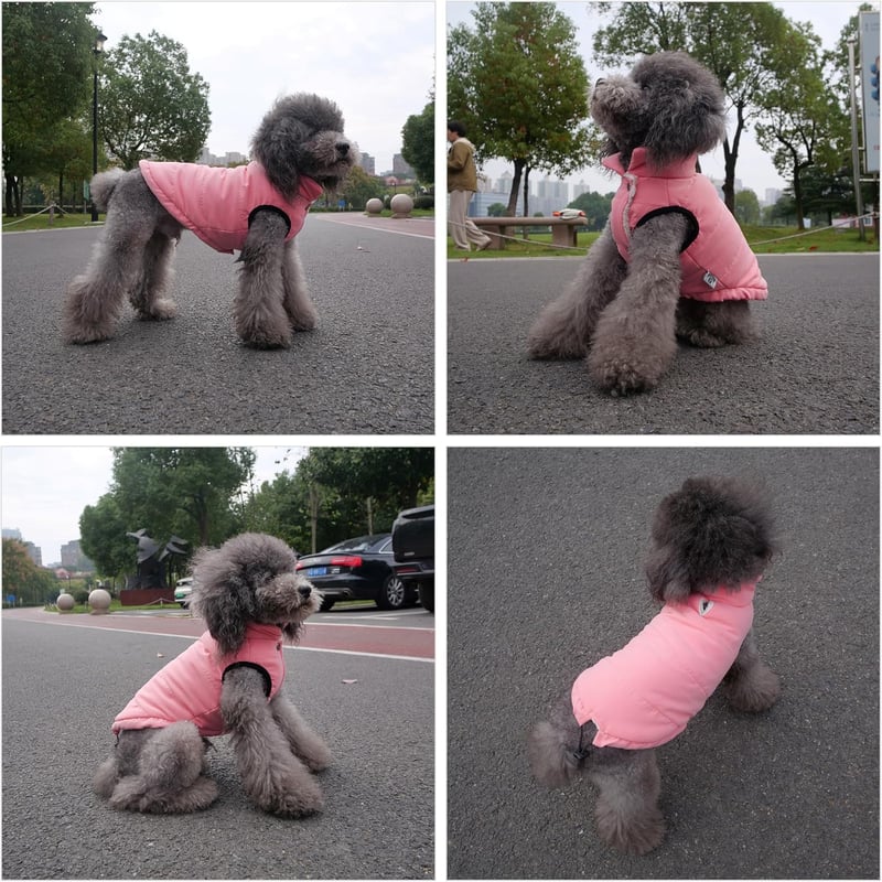 Lovelonglong Vízálló Téli Kutyamellény Fleece Béléssel Gomb Nélkül Pink XL