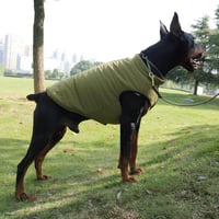Lovelonglong Vízálló Téli Kutyamellény Fleece Béléssel - Gombos Kutyakabát Katonazöld 2XL 9