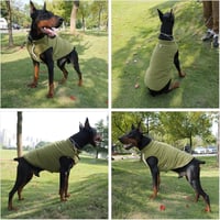 Lovelonglong Vízálló Téli Kutyamellény Fleece Béléssel - Gombos Kutyakabát Katonazöld 2XL 5