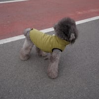 Lovelonglong Vízálló Téli Kutyamellény Fleece Béléssel - Gombos Kutyakabát Katonazöld 2XL 8