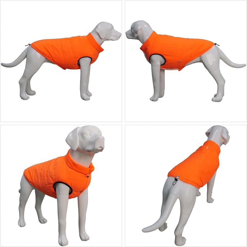 Lovelonglong Vízálló Téli Kutyamellény Fleece Béléssel Narancssárga 2XL