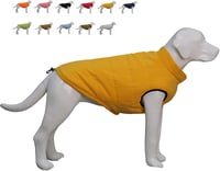 Lovelonglong Vízálló Téli Kutyamellény Fleece Béléssel Sárga 2XL 1