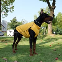 Lovelonglong Vízálló Téli Kutyamellény Fleece Béléssel Sárga 2XL 9