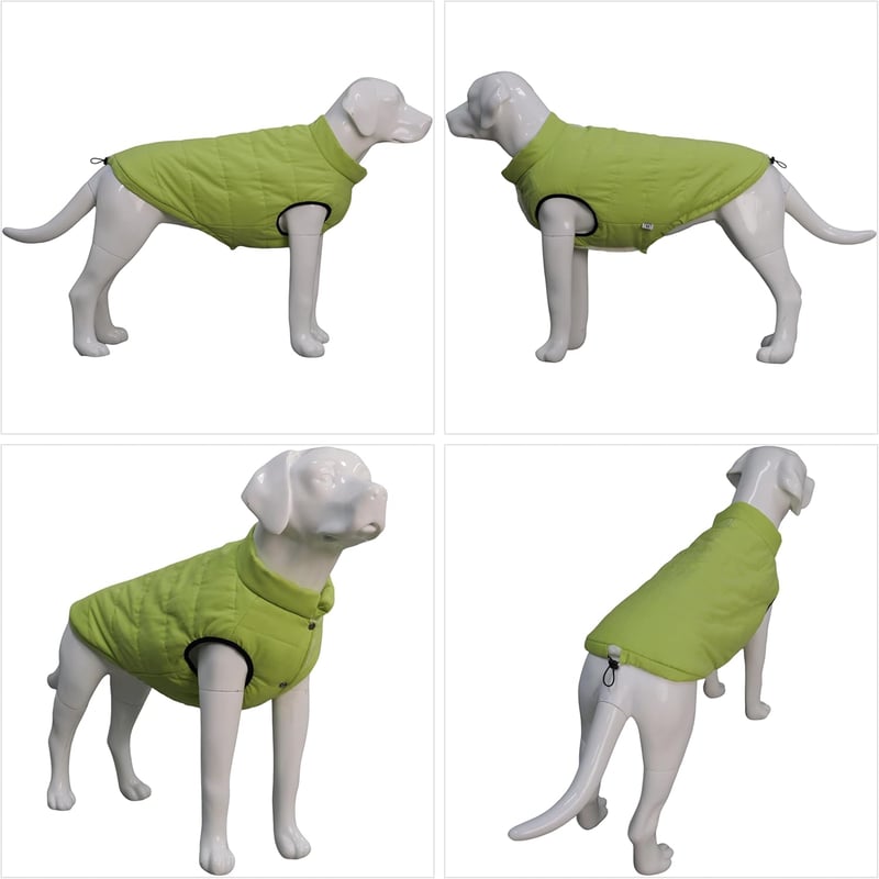 Lovelonglong Vízálló Téli Kutyamellény Fleece Béléssel Zöld 2XL