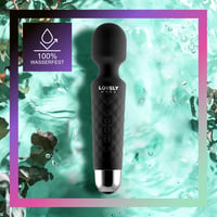 LOVELY WAND Vezeték Nélküli Masszírozó - 8 Sebességfokozat, 20 Vibrációs Mód, Vízálló, Újratölthető, Hordozható Mini Testmasszírozó, Fekete 7