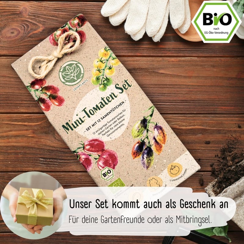 Loveplants Bio Mini Paradicsom Magok Szett - 12 Fajta Ritka és Öreg Koktél Paradicsom Magok