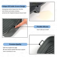 Insert silicon pliabil pentru friteuză cu aer cald Loveuing, pentru aparate de 5,5-7,6 L - gri - 21,6 cm - 2 buc. 5