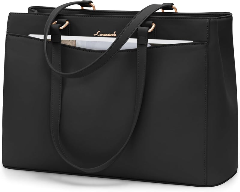 LOVEVOOK 15.6 Colos Laptop Táska Női Elegáns Üzleti Válltáska Fekete - 15,6 Zoll, Black
