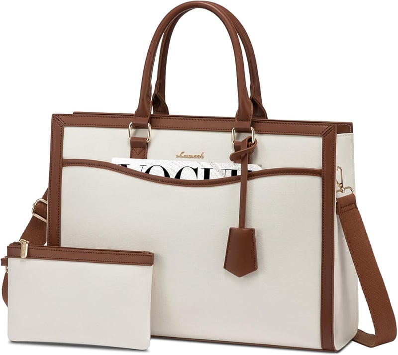 LOVEVOOK 15.6 hüvelykes laptop táska női nagy válltáska munka shopper tote