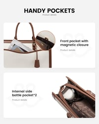 LOVEVOOK 15.6 hüvelykes laptop táska női nagy válltáska munka shopper tote 5