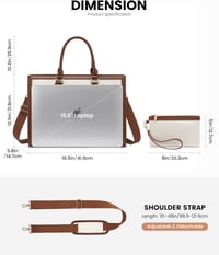 LOVEVOOK 15.6 hüvelykes laptop táska női nagy válltáska munka shopper tote 4